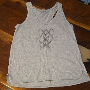 Lululemon Athletica Light Gray Tank Top with Pattern
